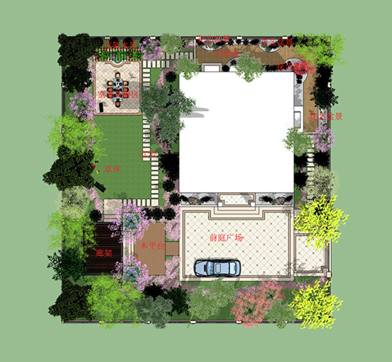 花園總平面 - 臺州景觀設計